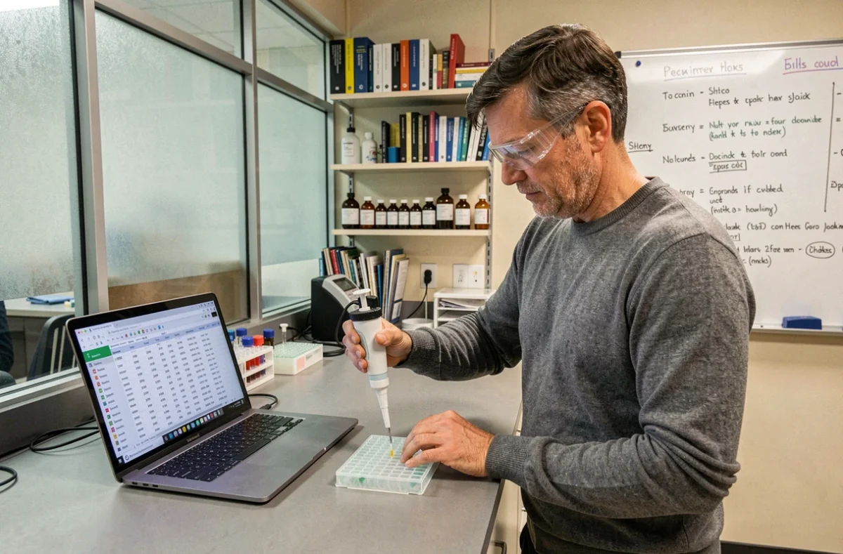 Scientifique effectuant des prélèvements d'échantillons dans le cadre d'une étude médicale sur l'ESPBL en laboratoire universitaire