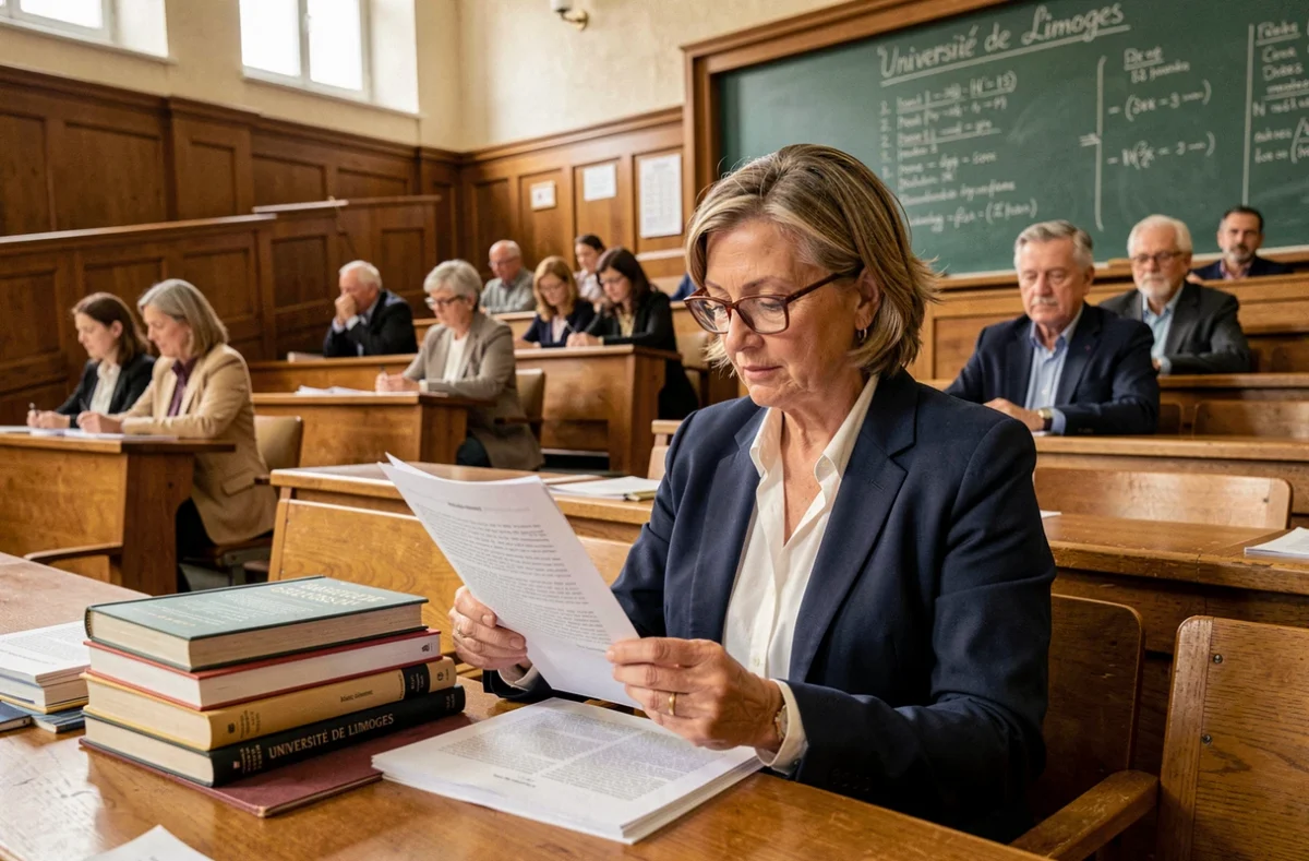 Formation continue diplômante dans un amphithéâtre de l'Université de Limoges